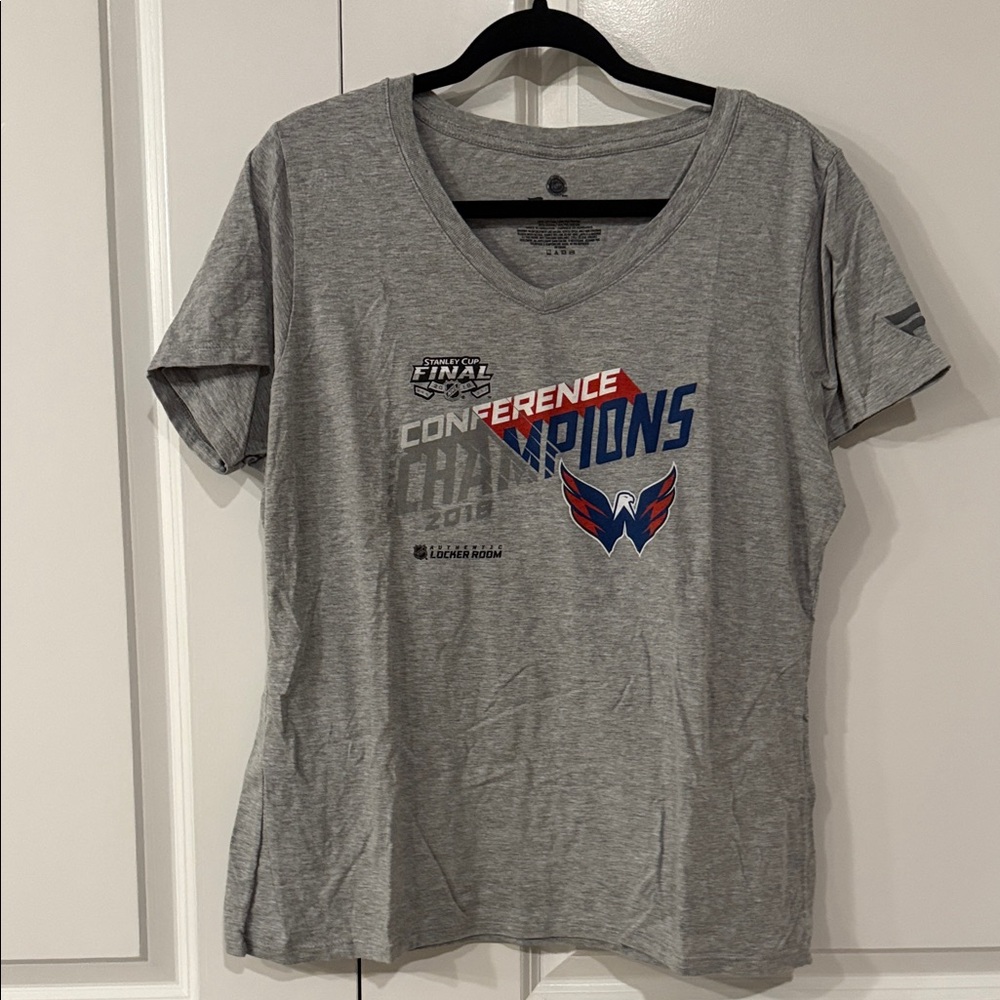 Barely worn Fanatics Gray Conference Champions Washington Capitals 2018 size XL